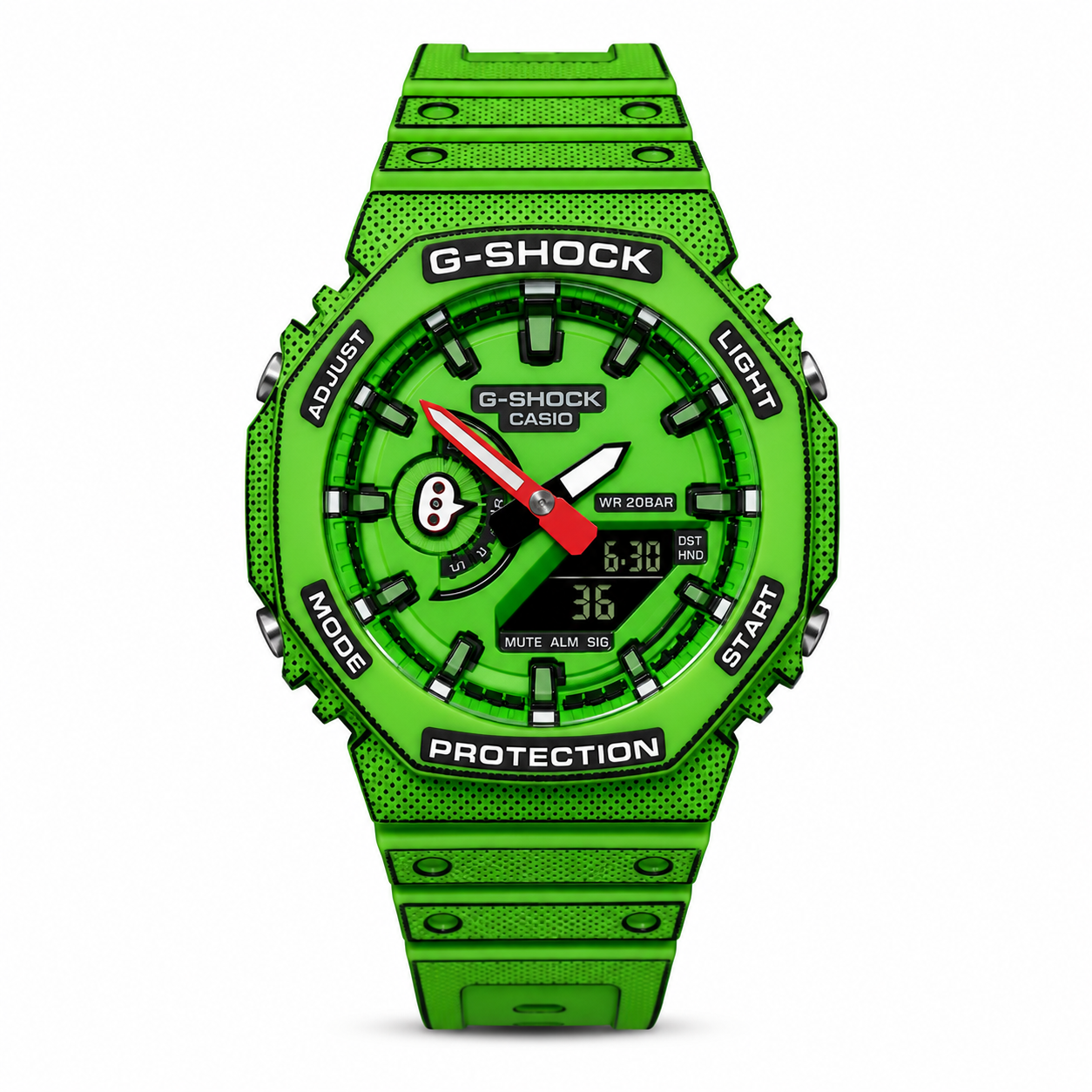 everyone × Casio G-Shock GAE-2100EV Animated Casio G-Shock GA-2100 - Green – Swagivelli