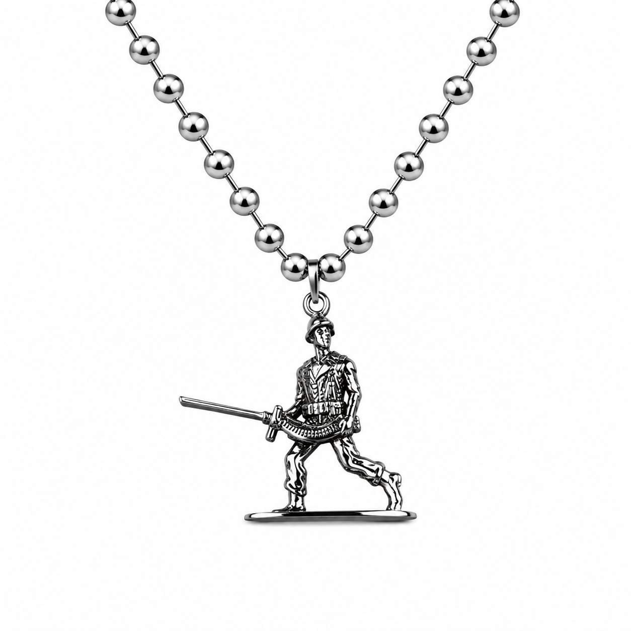 Gunner Soldier Pendant Necklace