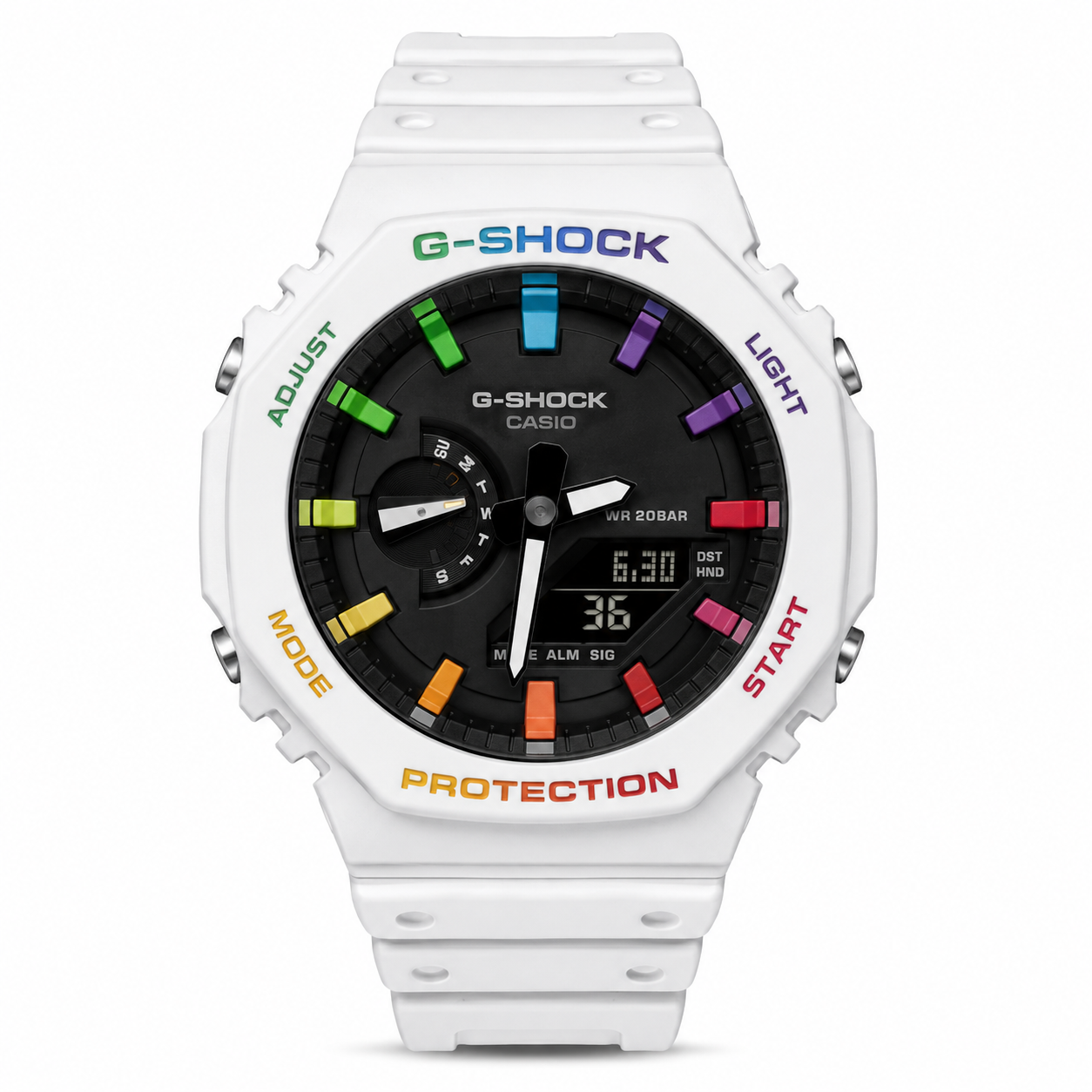 Casio G-Shock GA-2100 - White Rainbow