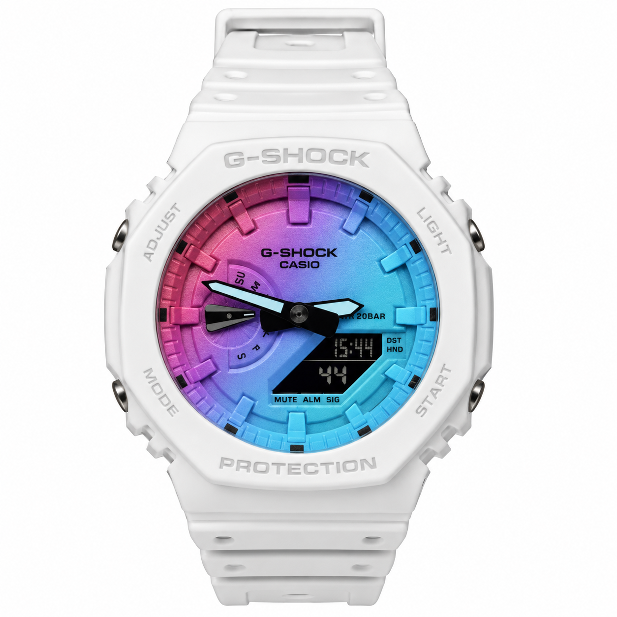 Casio G-Shock GA-2100 - White Rainbow