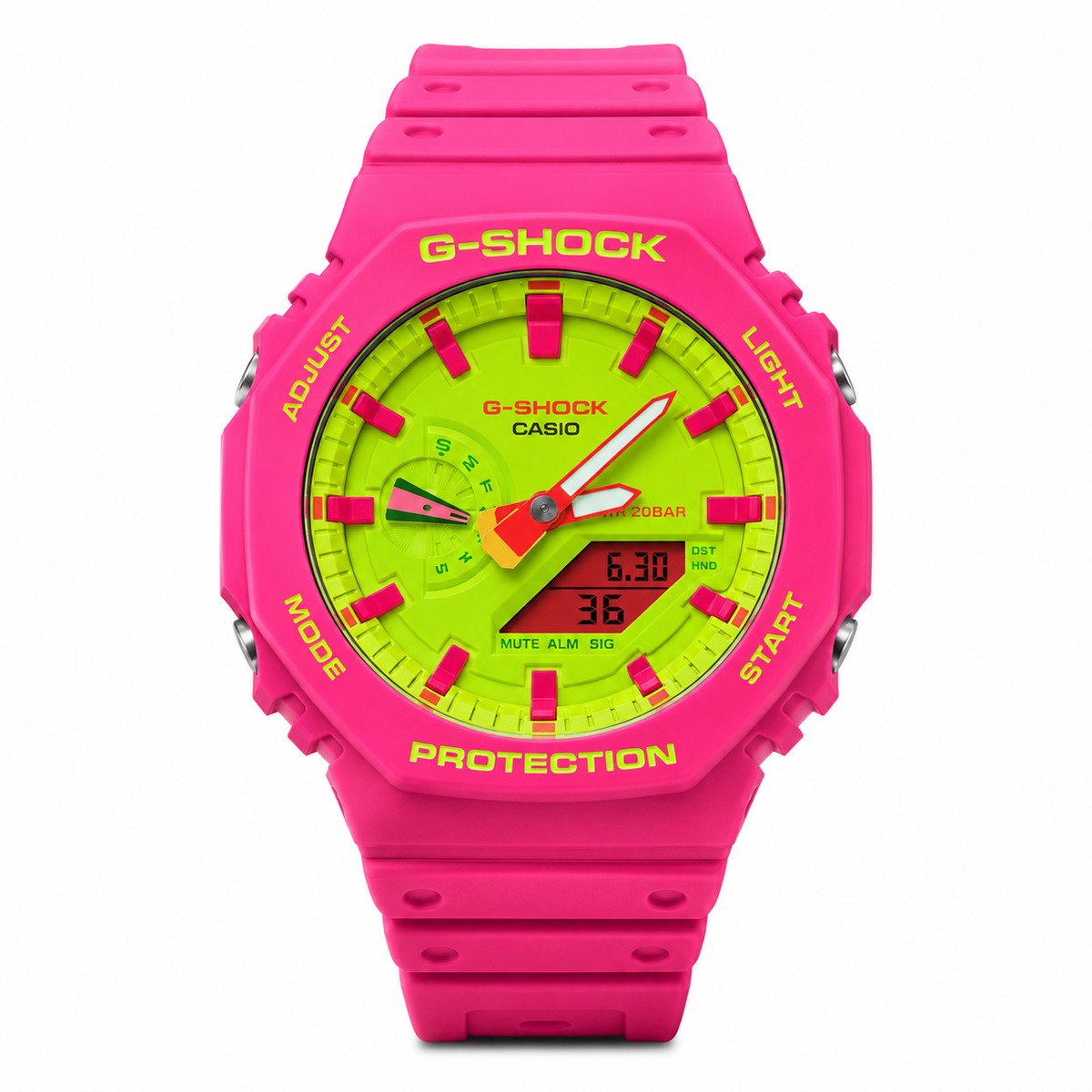 G-SHOCK GA-2100 — Pink & Green