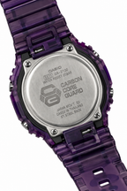 Caseback and translucent purple strap of the Purple Tiger GA-2100 watch