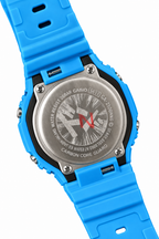 Caseback and blue strap of the Animated GA-2100 watch