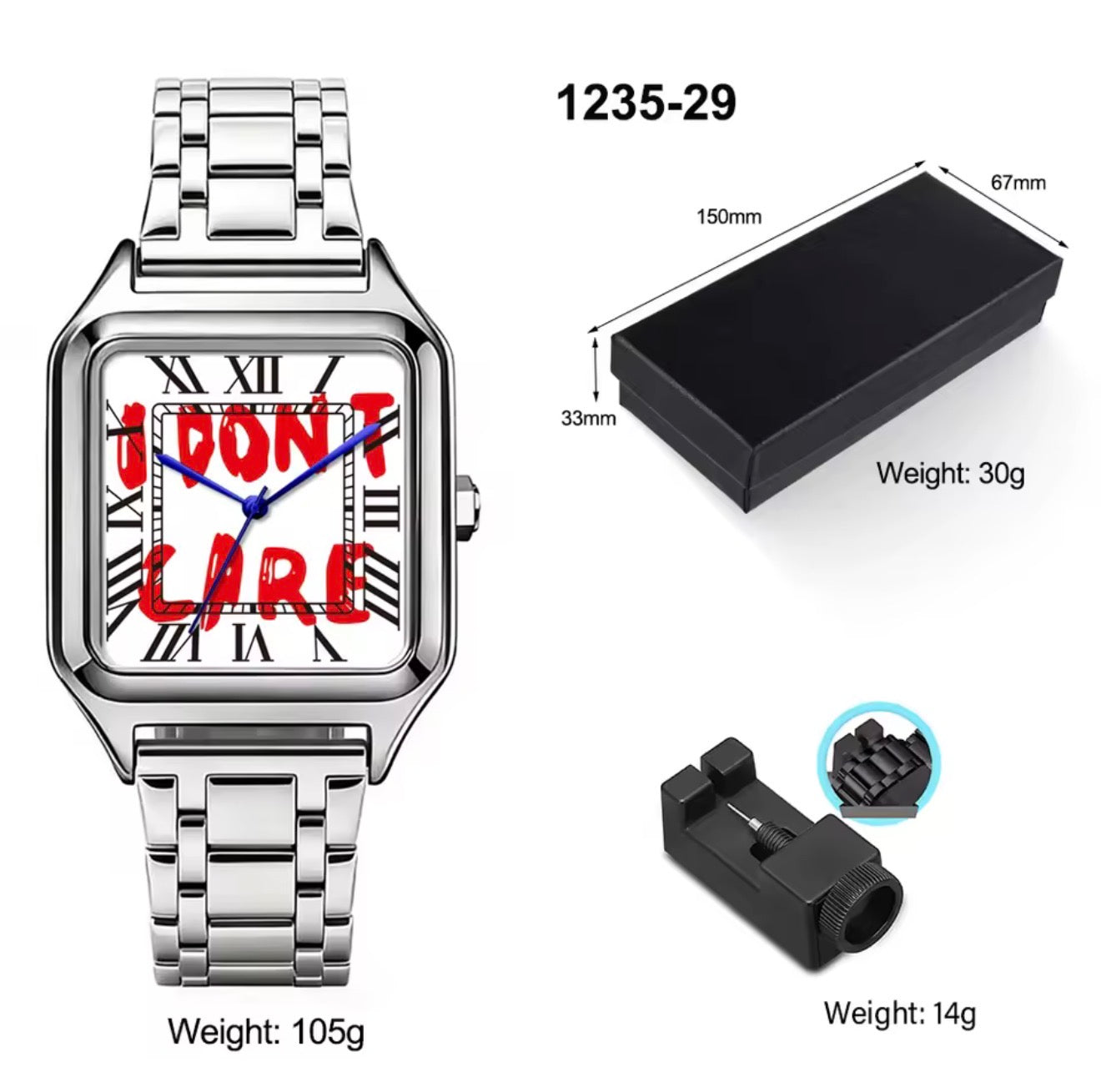 Time is Money - Minimal Square Steel Watch