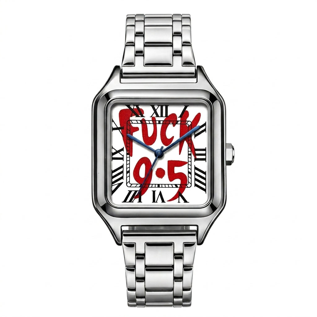 Time is Money - Minimal Square Steel Watch