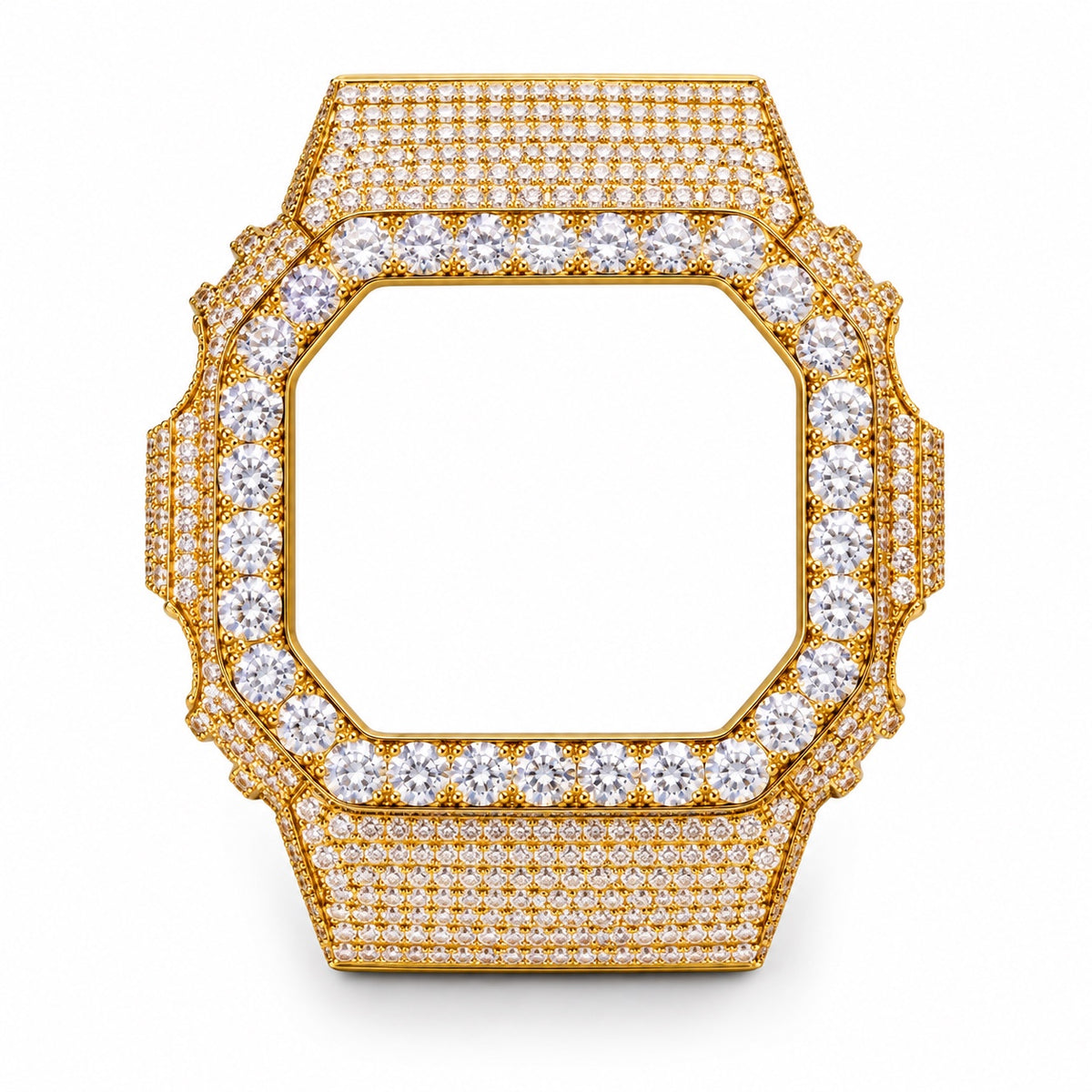 DW-5600 Classic Pavé Bezel — Gold on white background