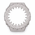 GA-2100 Braided Pavé Bezel — Silver bezel on white background